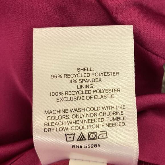 Express Women's Satin One Shoulder Tie Waist Top Bright Pink Size XS - NWT $64 - Picture 15 of 16